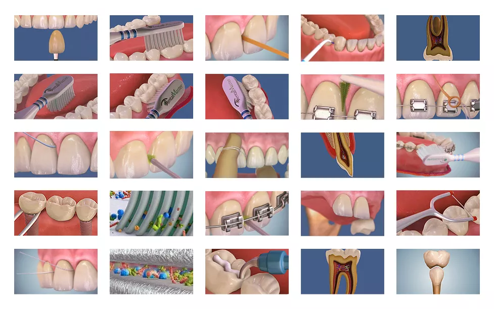 dental hygiene animations thumbnails